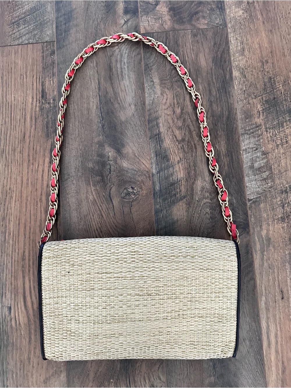Elliott Lucca Coral Rose Straw Crossbody Bag - Picture 4 of 11